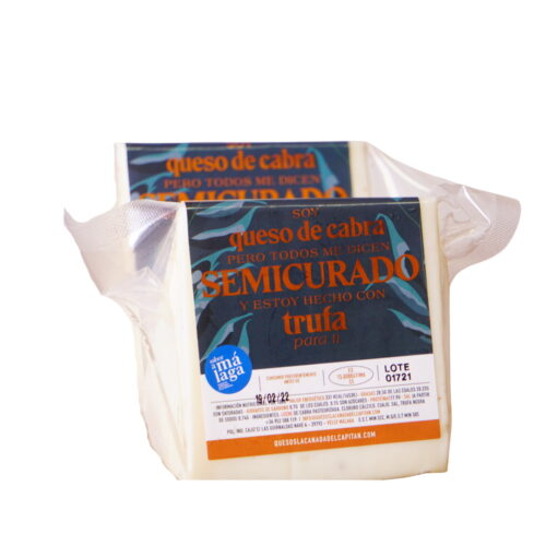 Cuña queso de cabra semicurado con trufa Málaga Gourmet Experience