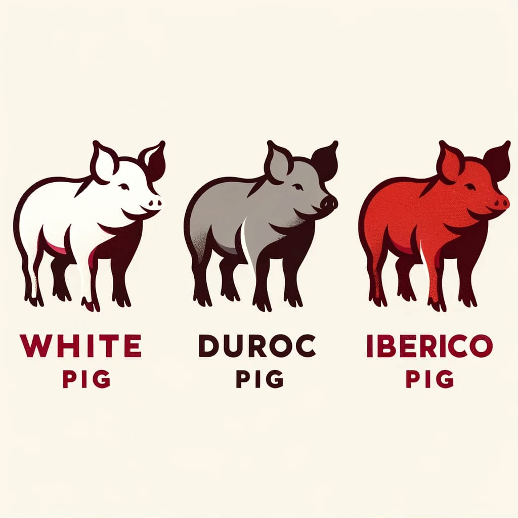 Colors Differences between Serrano ham and Iberian ham